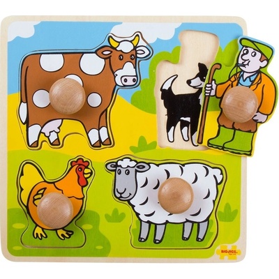 Bigjigs vkladacie Farma 4 ks