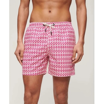 Superdry Бански гащета Superdry Printed 15´´ swimming shorts - Pink (Pink Geo Print)