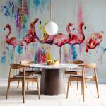 Art Gift Decor Фототапет Рисунка на фламинго