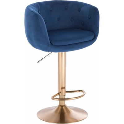 LuxuryForm Design Montana Velur na zlatom tanieri modrá