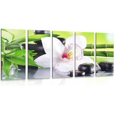 5-dielny obraz japonská orchidea
