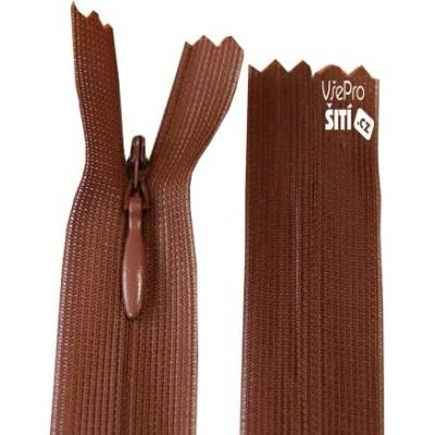 zip skrytý spir STŘEDNĚ HNĚDÁ No3 4422XX