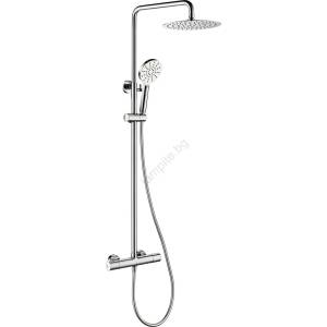 Bath Deluxe Душ комплект с термостатен смесител dragor, лъскав хром (bt0071)