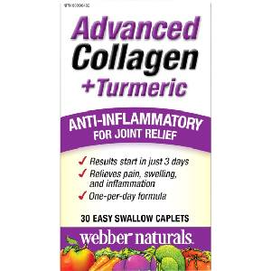 Webber Naturals Advanced Collagen + Turmeric, 30 мини каплети, Webber Naturals