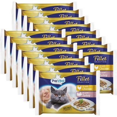 PreVital Fillet Selection Консерва пиле/индейка в желе 60 x 85 г