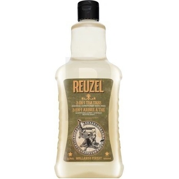 Reuzel 3-in-1 Tea Tree Shampoo šampon, kondicionér a sprchový gel 1000 ml
