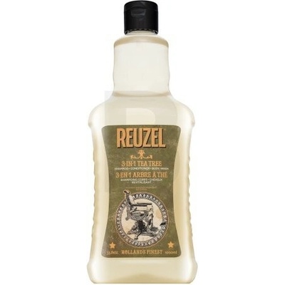 Reuzel 3-in-1 Tea Tree Shampoo šampon, kondicionér a sprchový gel 1000 ml