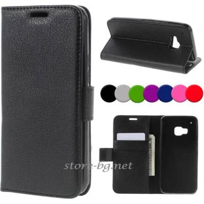 HTC One M9 magnetic Wallet Кожен Калъф + Протектор