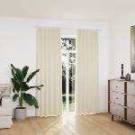 Pure Line Home Кадифени завеси в цвят кремав с перделък, 2 бр. , 140 x 225 см