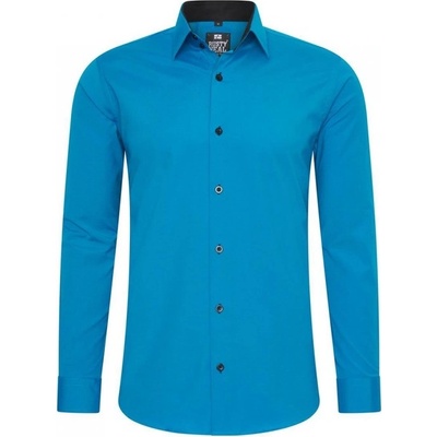 Rusty Neal košile pánská R-44 dlouhý rukáv slim fit petrolej
