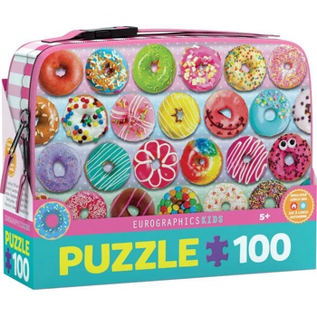 EUROGRAPHICS - Puzzle Lunch Bag With Puzzle Donuts - 100 piese