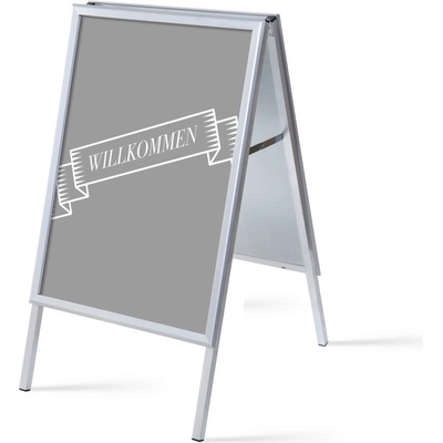 Jansen Display Set reklamního áčka A1, Přivítání, šedý, německy, 639 x 1094 mm