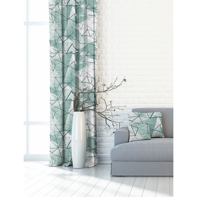 Záves dekoračný alebo látka, Soft Diament, tyrkysovozelený, 150 cm 150 cm