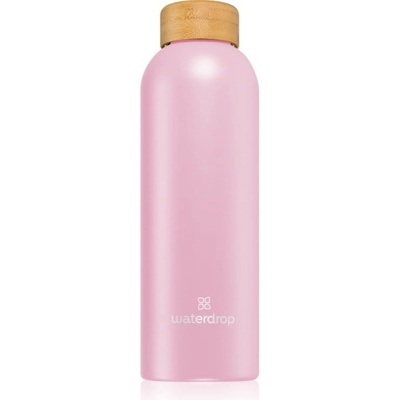 Waterdrop Thermo Steel fľaša na vodu z nehrdzavejúcej ocele farba Pastel Pink Matt 600 ml