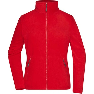 James&Nicholson dámska fleecová mikina JN781 Red