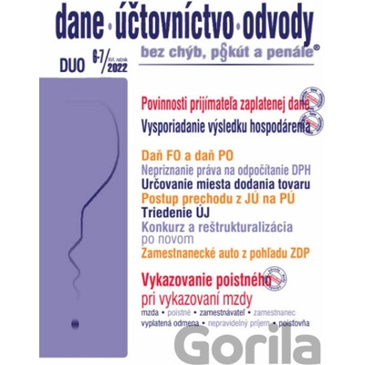 DUO č. 6-7 / 2022 - Povinnosti prijímateľa zaplatenej dane