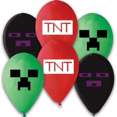 Party Deco Latexové balonky TNT Minecraft