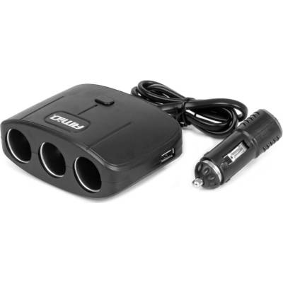 Predlžovacia zásuvka 2x USB-A ON/OFF 12/24V 100W 70cm AMiO-04362