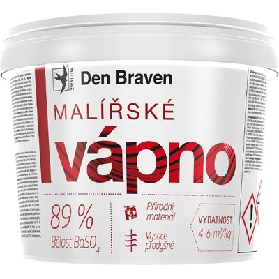 Den Braven Maliarske vápno vedro 11 kg biela