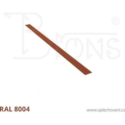 Brons Rovinný plech 100 x 2000 mm cihlově červená