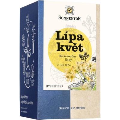 Sonnentor Lípa květ bio porcovaný dvoukomorový čaj 27 g