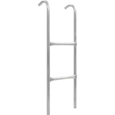 vidaXL Стълба за батут с 2 стъпала, стомана, сребриста, 102, 6 см (92409)