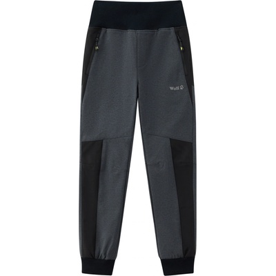 Wolf B2499C Chlapecké zateplené softshellové kalhoty šedá