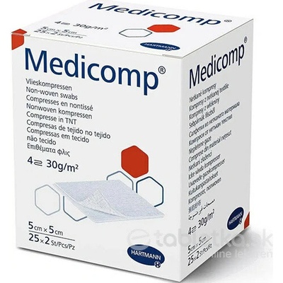 Medicomp kompres sterilný 5 x 5 cm 25x2 ks (50 ks)