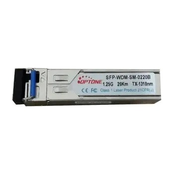 Image 1 of optone Оптичен модул Optone SFP-WDM-SM-0220B, 1.25G, T1310/R1550nm, LX, 20km, DDM, LC (SFP-WDM-SM-0220B)