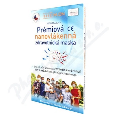 Nano M.ON Nano rouška Prémiová Nanovlákenná zdravotnická maska Univerzální bílá 10 ks – Zbozi.Blesk.cz