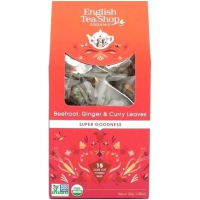 English Tea Shop Pyramidové čaje Červená řepa zázvor limeta 15 pyramidek