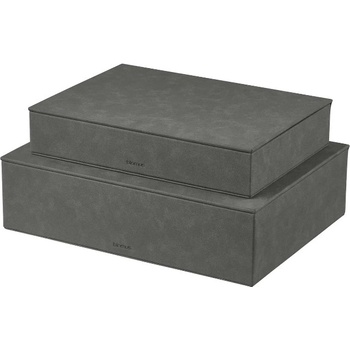 BLOMUS Комплект от 2 бр кутии за съхранение SAHLA - цвят сив (Pewter) (BLOMUS-68328)