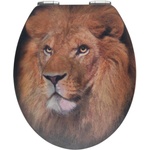 WENKO Седалка за тоалетна с 3D изображение и лесно затваряне , 44, 5 x 38 cm Lion - Wenko (22974100)