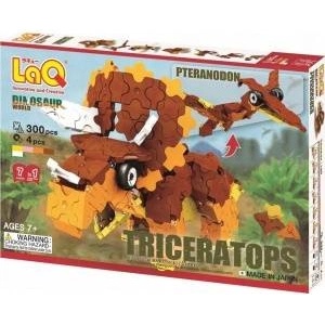 LaQ Triceratops & Pteranod Educational Building Blocks