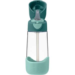 b.box Бутилка със сламка b. box - Tritan, Еmerald forest, 600 ml (BX500507) - ozone