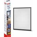 Tesa Insect Stop Skladací teleskopický hliníkový rám so sieťou proti hmyzu na okná – antracitový 1,4 × 1,4 m