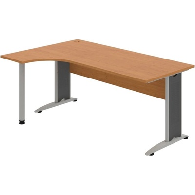 OFFICE PRO s.r.o. HOBIS kancelársky stôl pracovný tvarový, ergo pravý - CE 1800 P, jelša