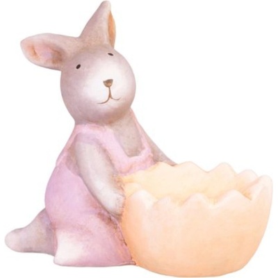MagicHome zajačik ružový terakota 12x7x10,5 cm