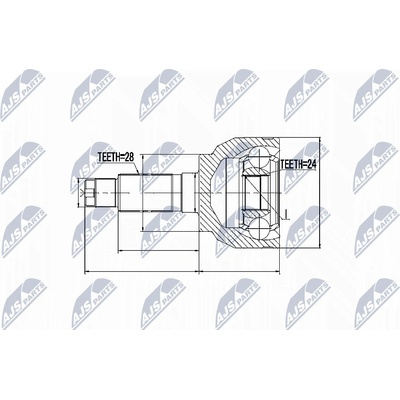 Kloub poloosy u kola MAZDA 5 /ATM/ CR 1.8,2.0,2.3 05-, MAZDA 3 BK /MTM/ 2.0 03-, 1.6TDI 01.2005-2013 GG3025600A NTY