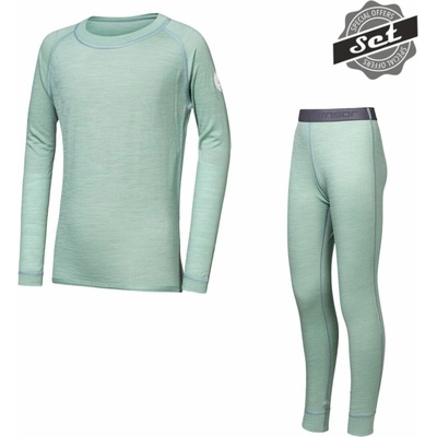 Sensor Merino Air Set dětský triko dl.rukáv + spodky basil green