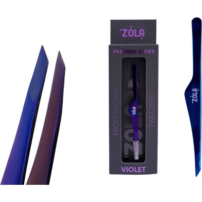 Zola Color profesionálna pinzeta na obočie skosená Fialová
