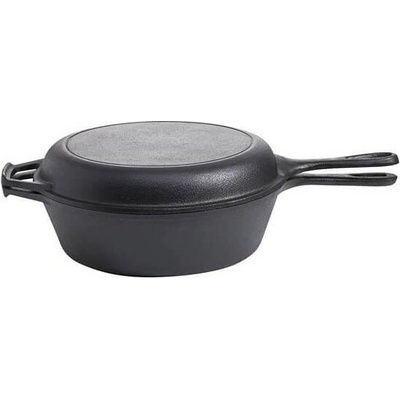 ALLGRILL litinový set 2v1 Combi 26 cm rendlík + pánev / poklička s madly, PWI 9763