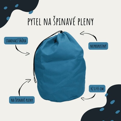 Děláme do plen Pytel na špinavé pleny Světle modrý