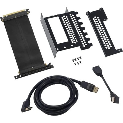 CableMod Универсален брекет и кабел за вертикален монтаж за видео карта CableMod PCIe x16, 1x DisplayPort, 1x HDMI кабел (CABLEMOD-ZURC-016)