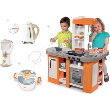 Smoby Set kuchynka elektronická Tefal Studio XL s magickým bublaním+set kuchynských spotrebičov 311026-1
