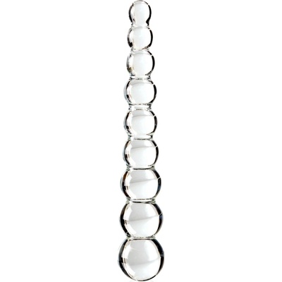 SuperLove Glass Perfect Beads Dildo Clear