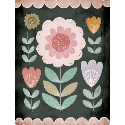 Takoy Panel na ušití dětské deky Wellsoft fleece 145x110 květiny Luviena