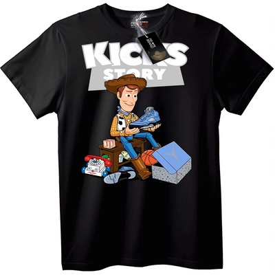 NOONEBRAND Тениска Kicks Story Woody - 7XL, Black