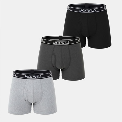 Jack Wills Боксерки Jack Wills Daundley Multipack Boxers 3 Pack - Char/Grey/Black