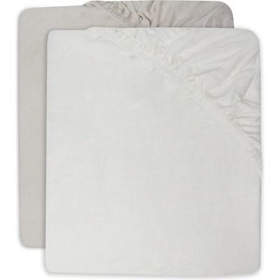 Jollein Prostěradlo napínací 2 ks Ivory Nougath 60x120